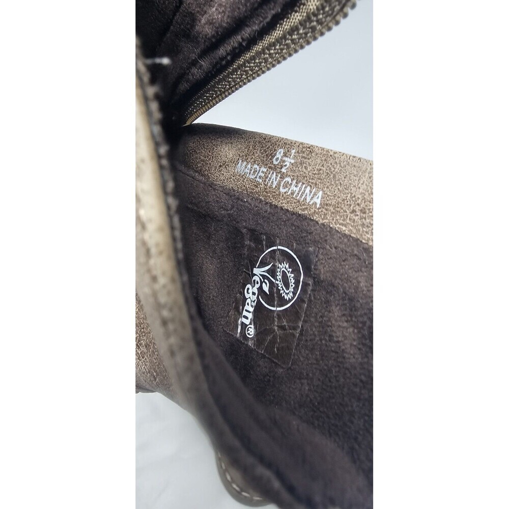 Blowfish Women's Malibu Cozy Up Vegan Ankle Boots Flat Size 8.5 Brown Buttons - Picture 10 of 13